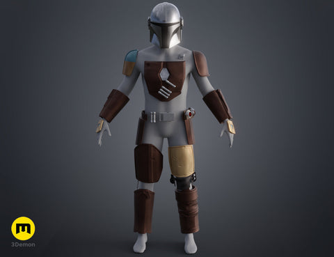Mandalorian Armor Helmet and Weapons