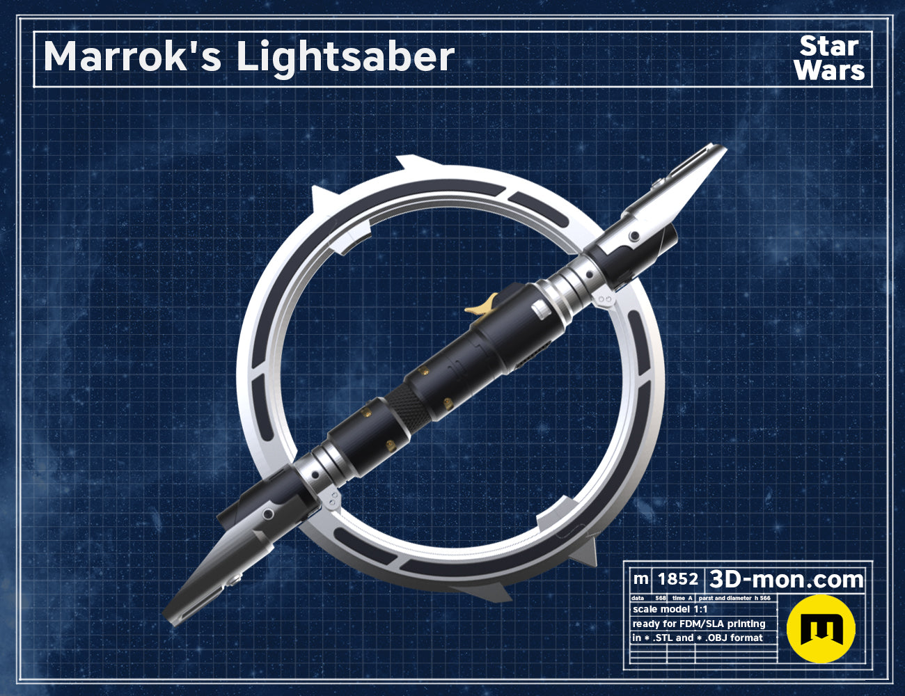 Marrok's Laser Sword - Ahsoka STL | 3D Print | 3Demon