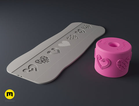 Valentine's Day Texture Rollers