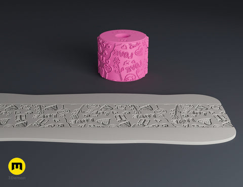 Valentine's Day Texture Rollers