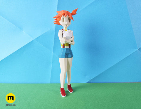 Low Poly Ash, Misty and Brock from Pokemon