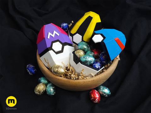 Pokeball Easter Egg Festive Box Decoration