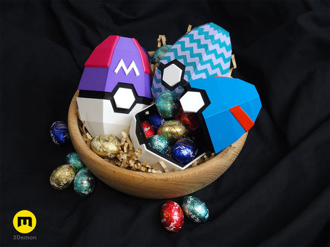 Pokeball Easter Egg Festive Box Decoration