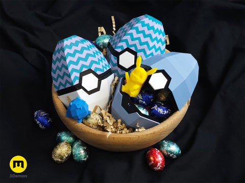 Pokeball Easter Egg Festive Box Decoration