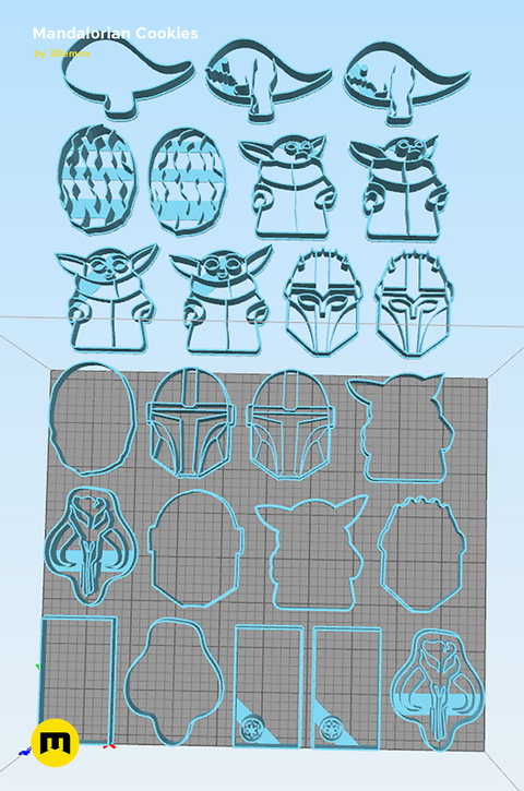 Mandalorian Cookie Cutters