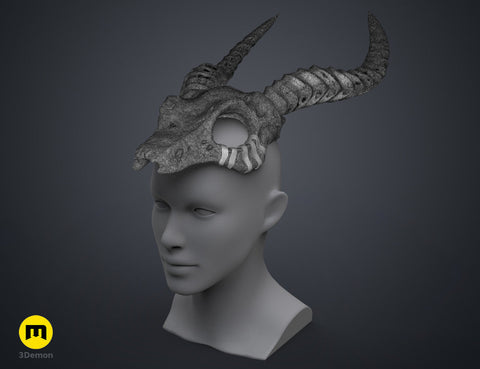 Shaman Skull with Horns
