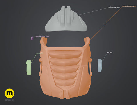 Sith acolyte mask back - Star Wars