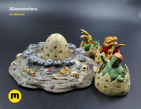 Surprise Egg Miniature 3Demonsters