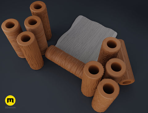 Texture Rollers - Wood and tree bark