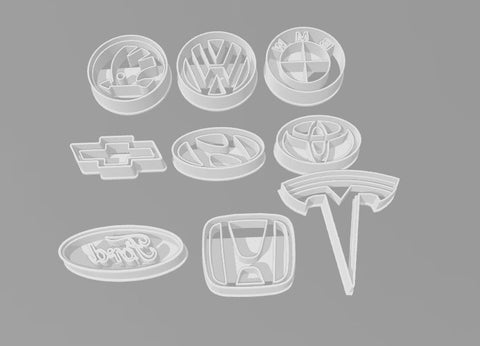 Car brands cookie cutters