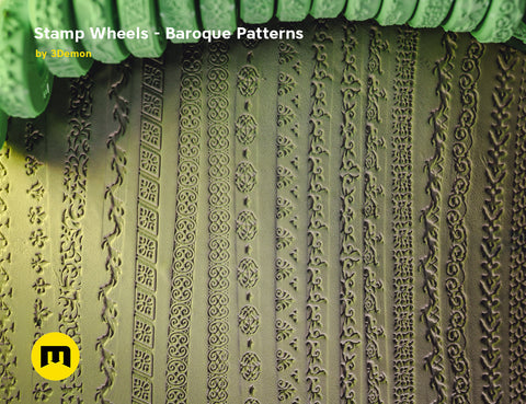 Stamp Wheels for Clay — Baroque Patterns