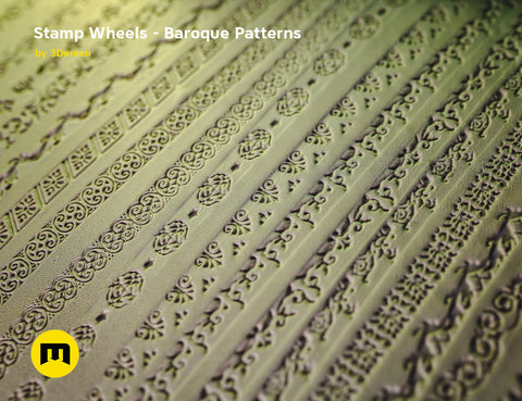 Stamp Wheels for Clay — Baroque Patterns
