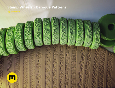 Stamp Wheels for Clay — Baroque Patterns