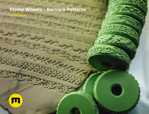 Stamp Wheels for Clay — Baroque Patterns