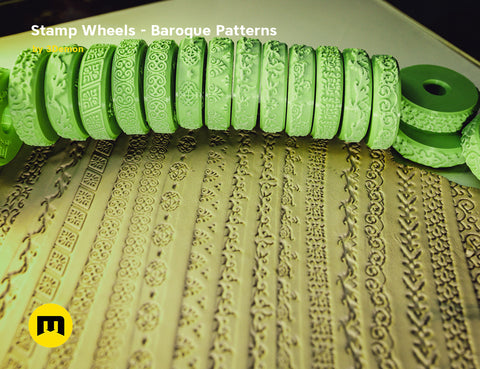Stamp Wheels for Clay — Baroque Patterns