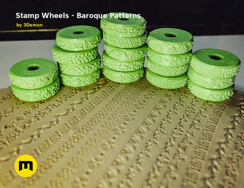Stamp Wheels for Clay — Baroque Patterns