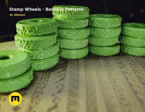 Stamp Wheels for Clay — Baroque Patterns