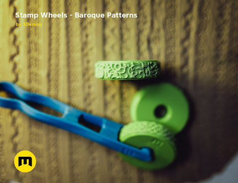 Stamp Wheels for Clay — Baroque Patterns