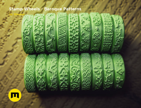 Stamp Wheels for Clay — Baroque Patterns