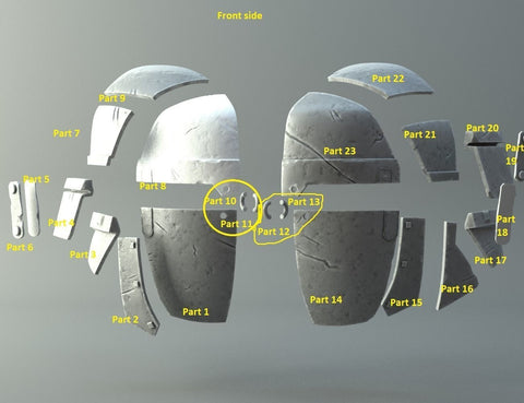 Damaged Heavy helmet - Knights of Ren - Star Wars universe