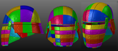 Damaged Rogue helmet - Knights of Ren - Star Wars universe