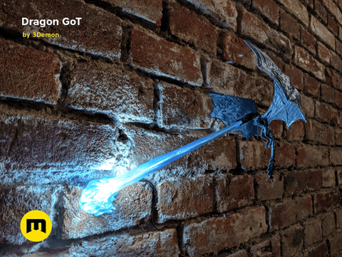 Game of Thrones Dragon - 3D print Figure and Lamp
