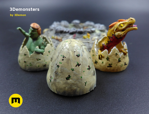 Surprise Egg Miniature 3Demonsters