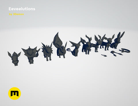 Eeveelutions Low Poly