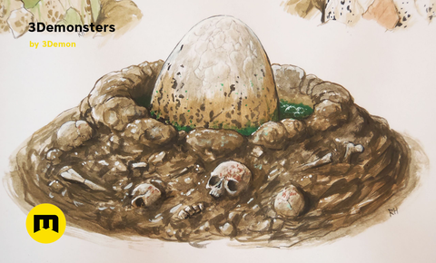 Surprise Egg Miniature 3Demonsters