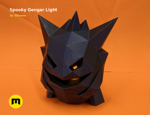 Spooky Gengar low-poly decoration