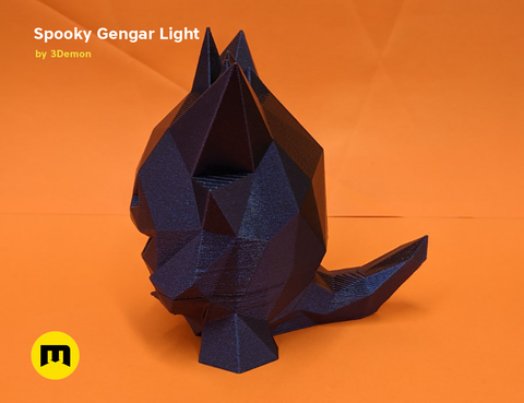Spooky Gengar low-poly decoration