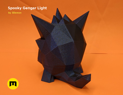 Spooky Gengar low-poly decoration