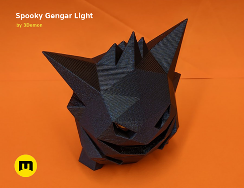 Spooky Gengar low-poly decoration