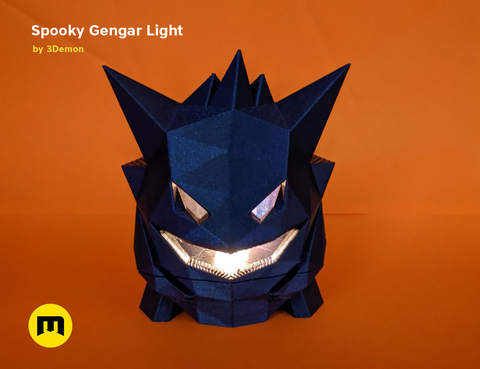 Spooky Gengar low-poly decoration