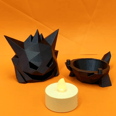 Spooky Gengar low-poly decoration