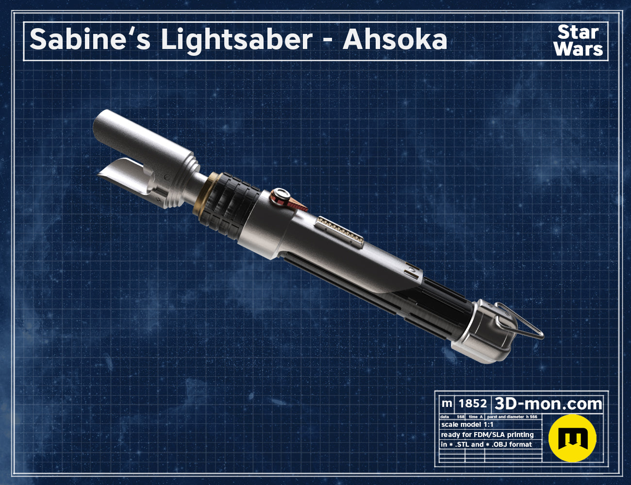 Sabine Wren's Lightsaber - Ahsoka – 3Demon