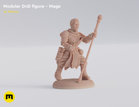 Modular magnetic DnD figure – Mage