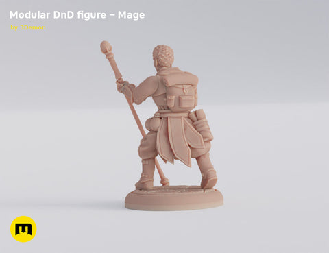 Modular magnetic DnD figure – Mage