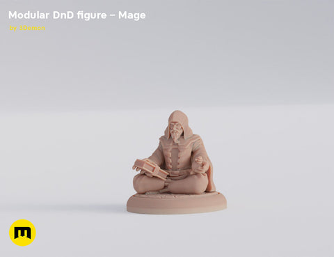 Modular magnetic DnD figure – Mage