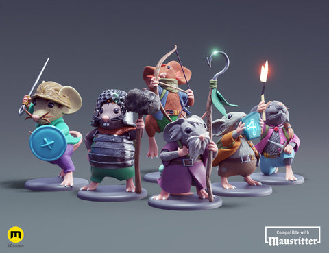 Mausritter Fellowship DnD Miniatures