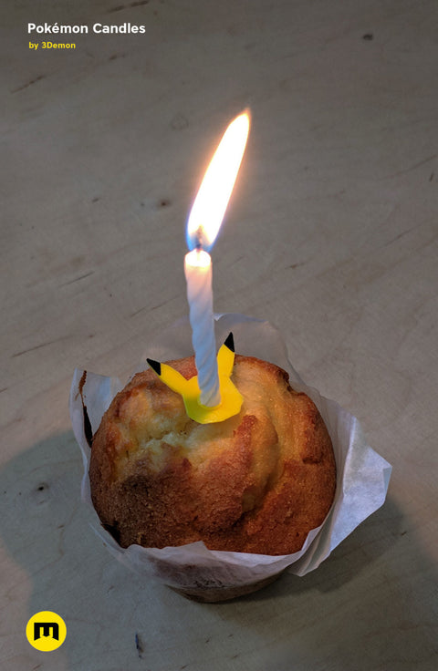 Pokemon - Eeveelutions and Pikachu birthday candles