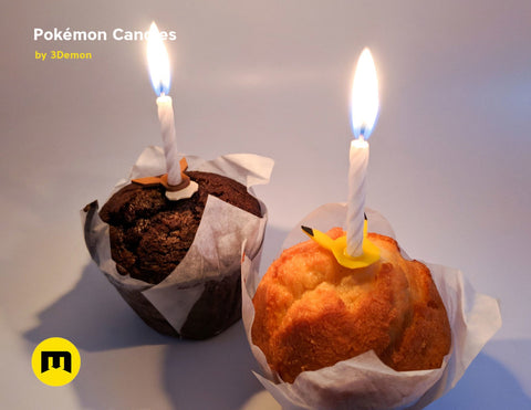Pokemon - Eeveelutions and Pikachu birthday candles