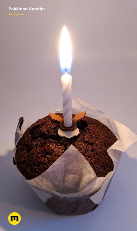 Pokemon - Eeveelutions and Pikachu birthday candles