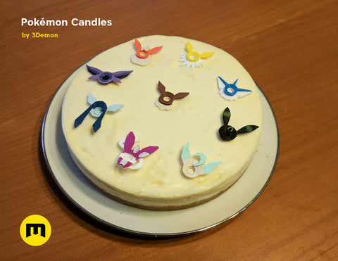 Pokemon - Eeveelutions and Pikachu birthday candles