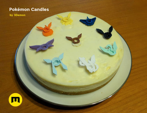 Pokemon - Eeveelutions and Pikachu birthday candles