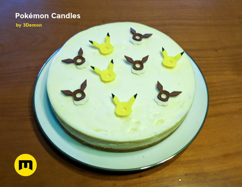 Pokemon - Eeveelutions and Pikachu birthday candles