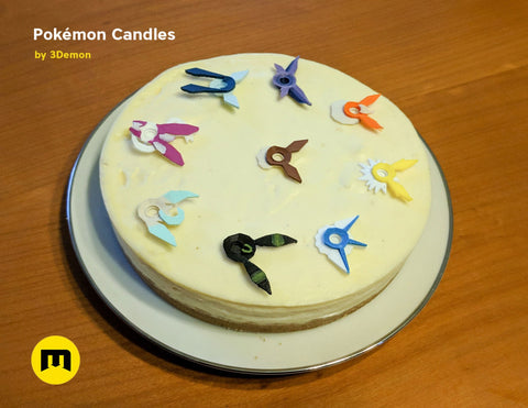 Pokemon - Eeveelutions and Pikachu birthday candles