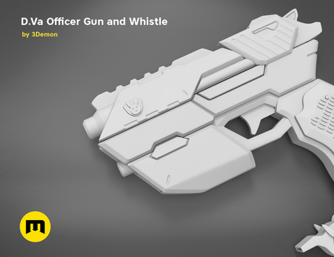 Officer D.Va gun and whistle from Overwatch