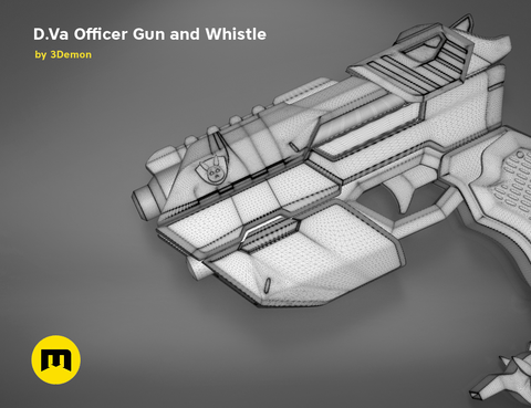 Officer D.Va gun and whistle from Overwatch