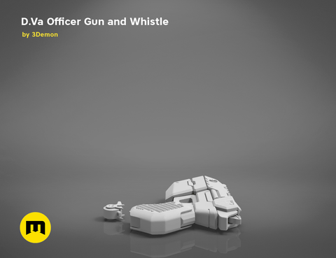 Officer D.Va gun and whistle from Overwatch